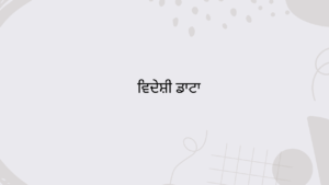 ਵਿਦੇਸ਼ੀ ਡਾਟਾ