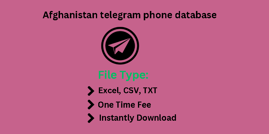 Afghanistan telegram phone database