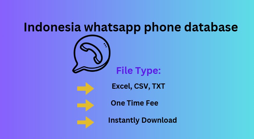 Indonesia whatsapp phone database