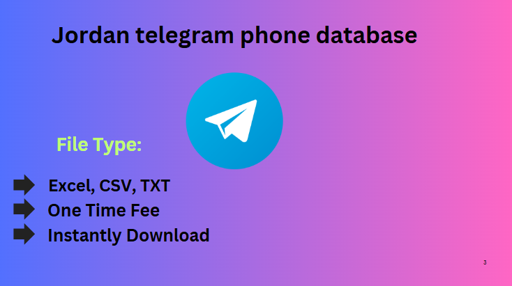 Jordan telegram phone database