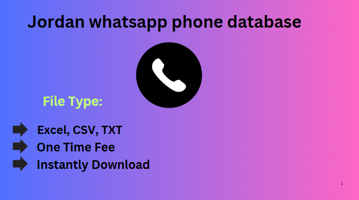 Jordan whatsapp phone database