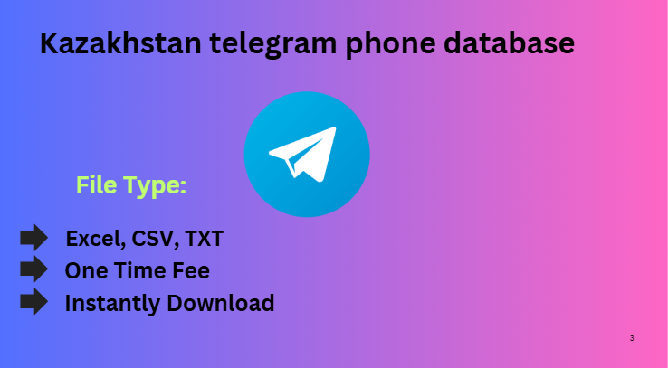 Kazakhstan telegram phone database