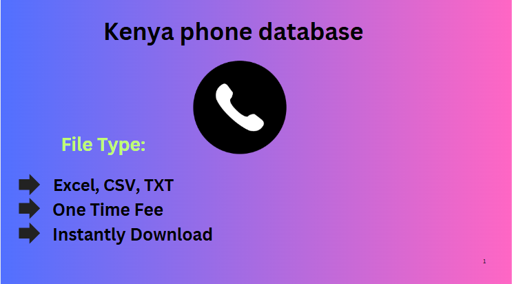 Kenya phone database