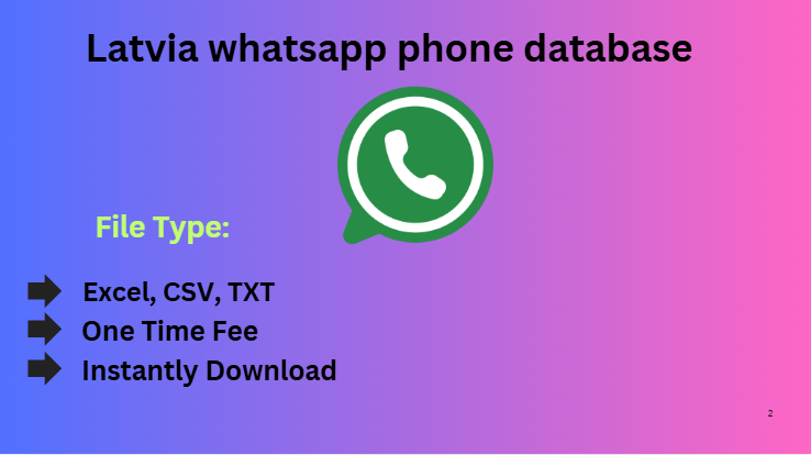 Latvia whatsapp phone database