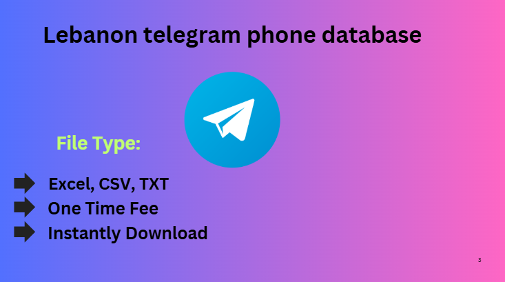 Lebanon telegram phone database