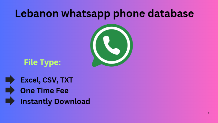 Lebanon whatsapp phone database