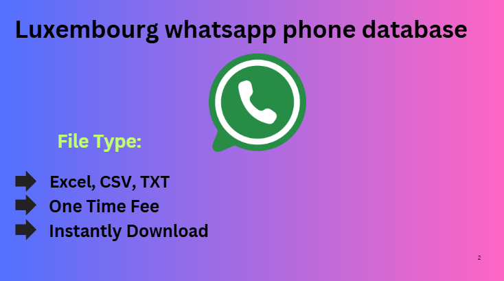 Luxembourg whatsapp phone database