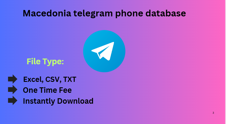 Macedonia telegram phone database