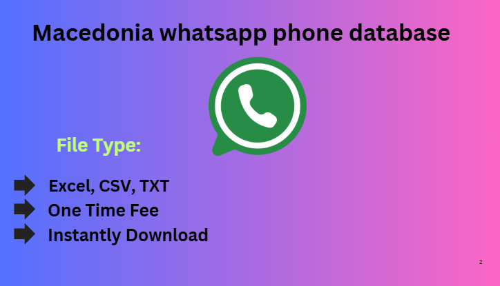 Macedonia whatsapp phone database