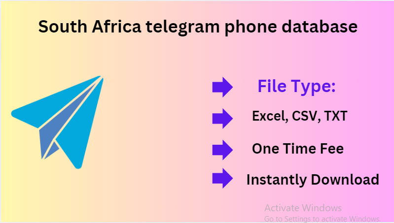 South Africa telegram phone database