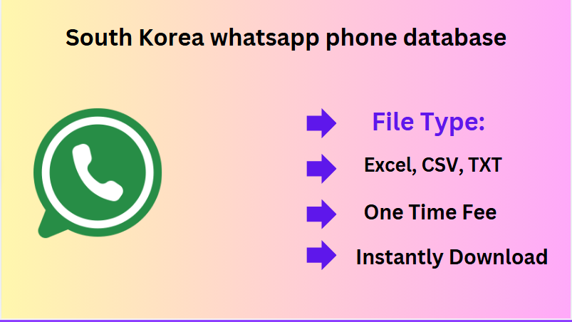 South Korea whatsapp phone database